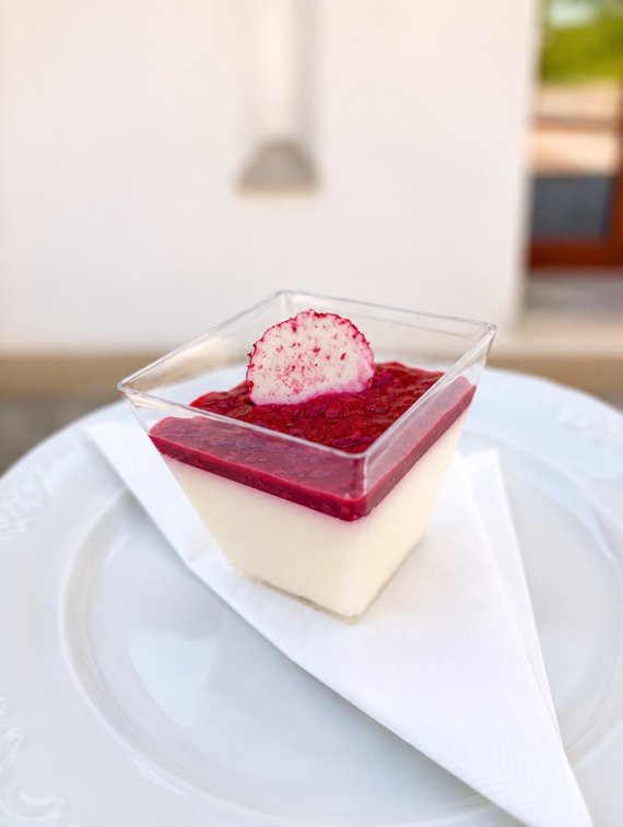 Malinová Panna Cotta (1 ks)