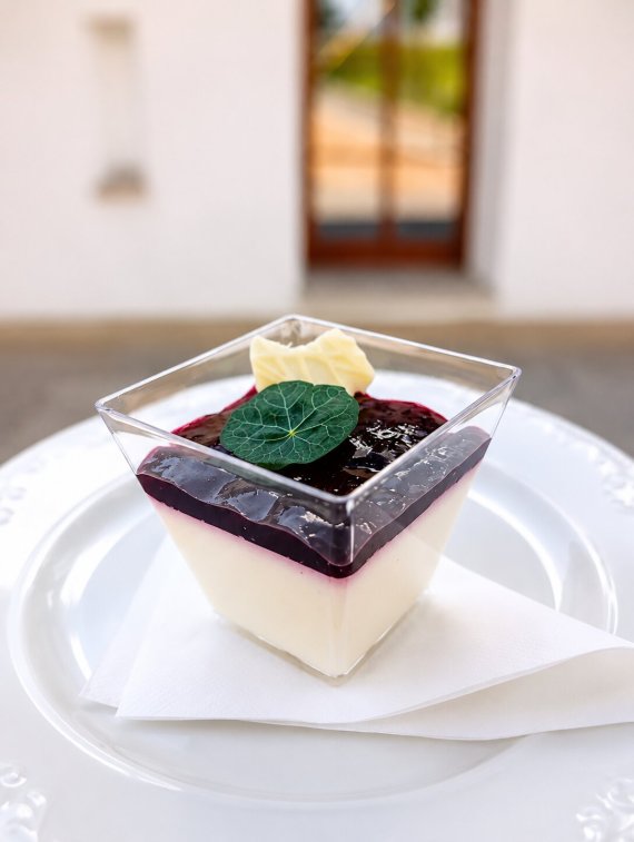 Panna Cotta se zahradním ovocem (1 ks)